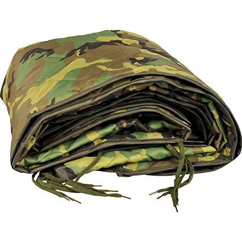 Woodland Camo Military Gear Blanket Army Poncho Liner Woobie Emergency Blanket With Woodland Design - Nylon Military Surplus Col