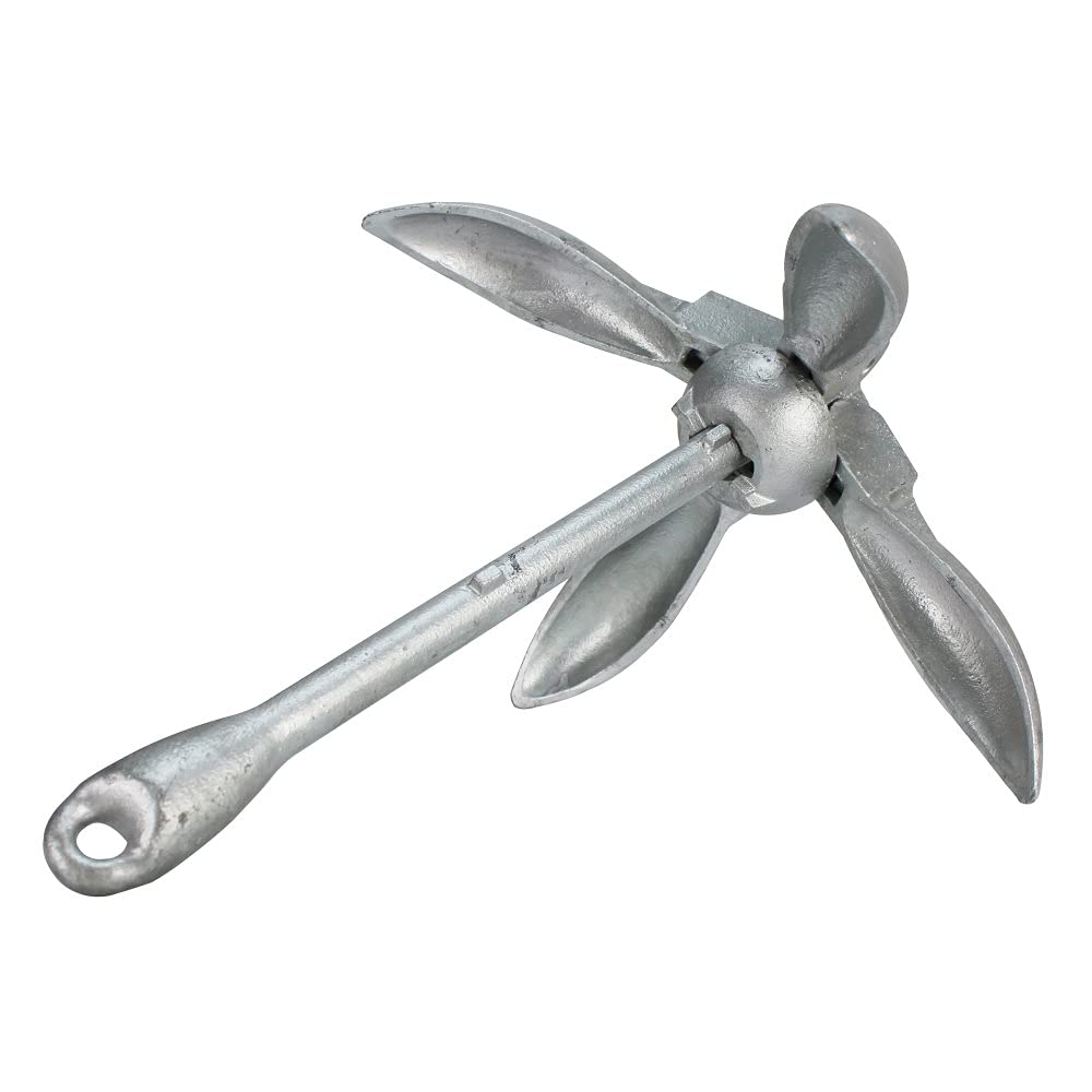 Extreme Max 3006.6663 Boattector Galvanized Folding/Grapnel Anchor - 7 Lbs.