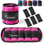 Sportneer Adjustable Ankle Weights Set 1 Pair 2 4 6 8 10 Lbs Leg Weight Straps For Women Men Kids, Weighted Ankle Weights Set Fo