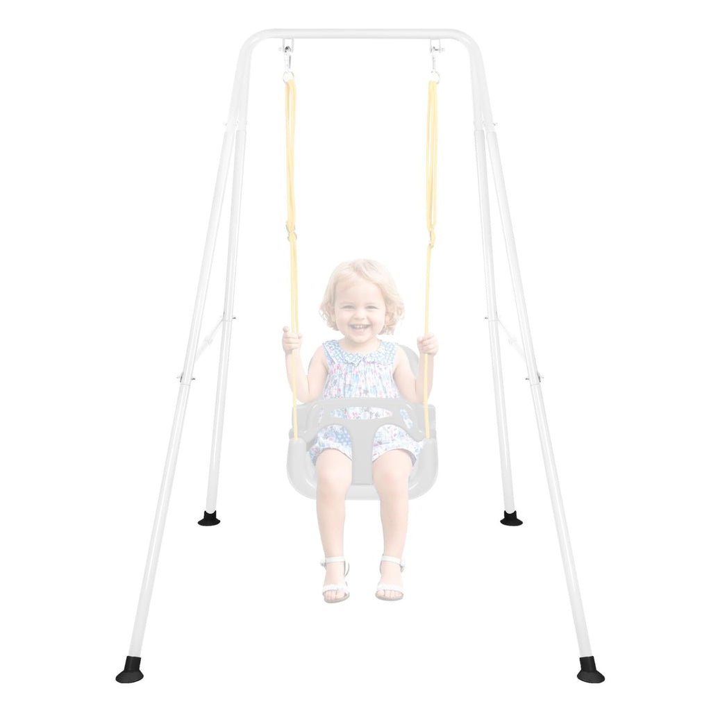 Foldable Swing Stand For Kids, Heavy-Duty Metal Swing Frame For Indoor/Outdoor, Suitable For Most Baby Toddler Swings, Easy To A