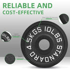 Fitvids Olympic Cast Iron 2-Inch Weight Plate for Strength Training & Weightlifting, Multiple Weights Available, 10LB (Set of 4)