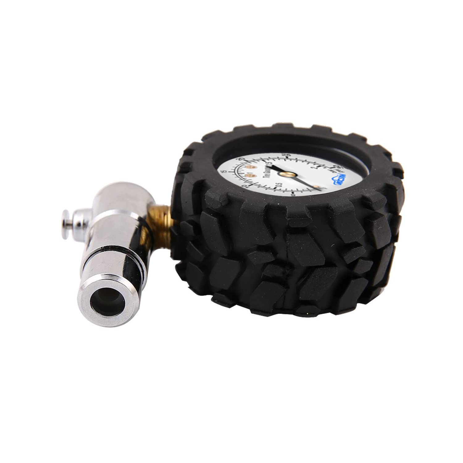 Godeson Presta Valve Gauge,Presta Valve Tire Pressure Gauge With Bicycle Air Pressure Relief Range To 0-30Psi /0-2Bar, Perfect F