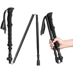 Collapsible Walking Stick For Travel, Adjustable Lightweight Trekking Trail Hiking Pole Fit For Women Men'S Height 4.9-6.3(Ft),B