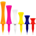 Finger Ten Golf Tees Unbreakable Step Down Plastic Mixed Size Bulk Value 100 Count, 2 3/4, 2 1/4, 2, 1 3/4, 1 1/2 Inch Height Co