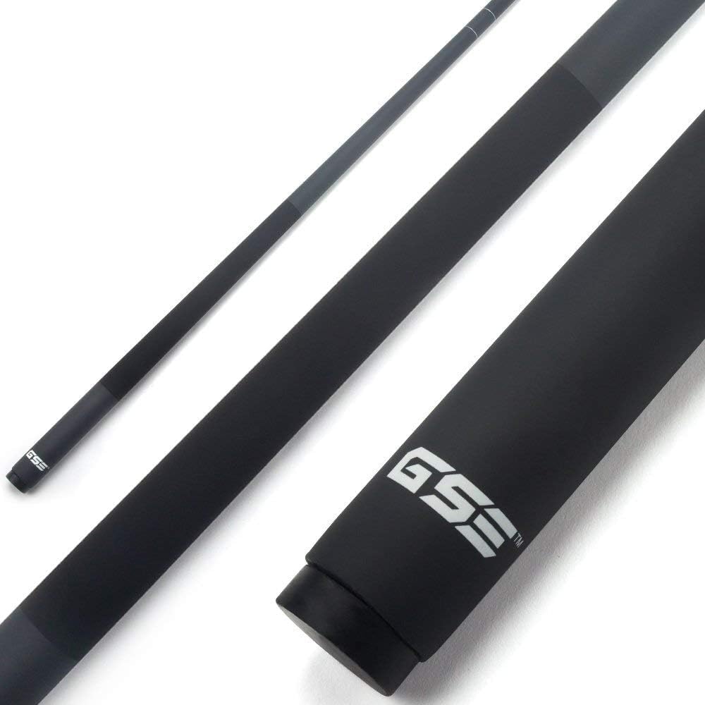 Gse 58'' 2-Piece Fiberglass Graphite Composite Billiard Pool Cue Stick (Matte Black, 21Oz)