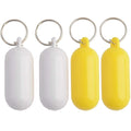 Luzen 4Pcs Plastic Floating Keychain Pill-Shape Floating Key Ring Key Float Keychain Pendant For Boating Fishing Kayak Surfing S