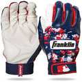 Franklin Sports Mlb Digitek Baseball Batting Gloves - White/Navy/Red Digi - Youth Medium