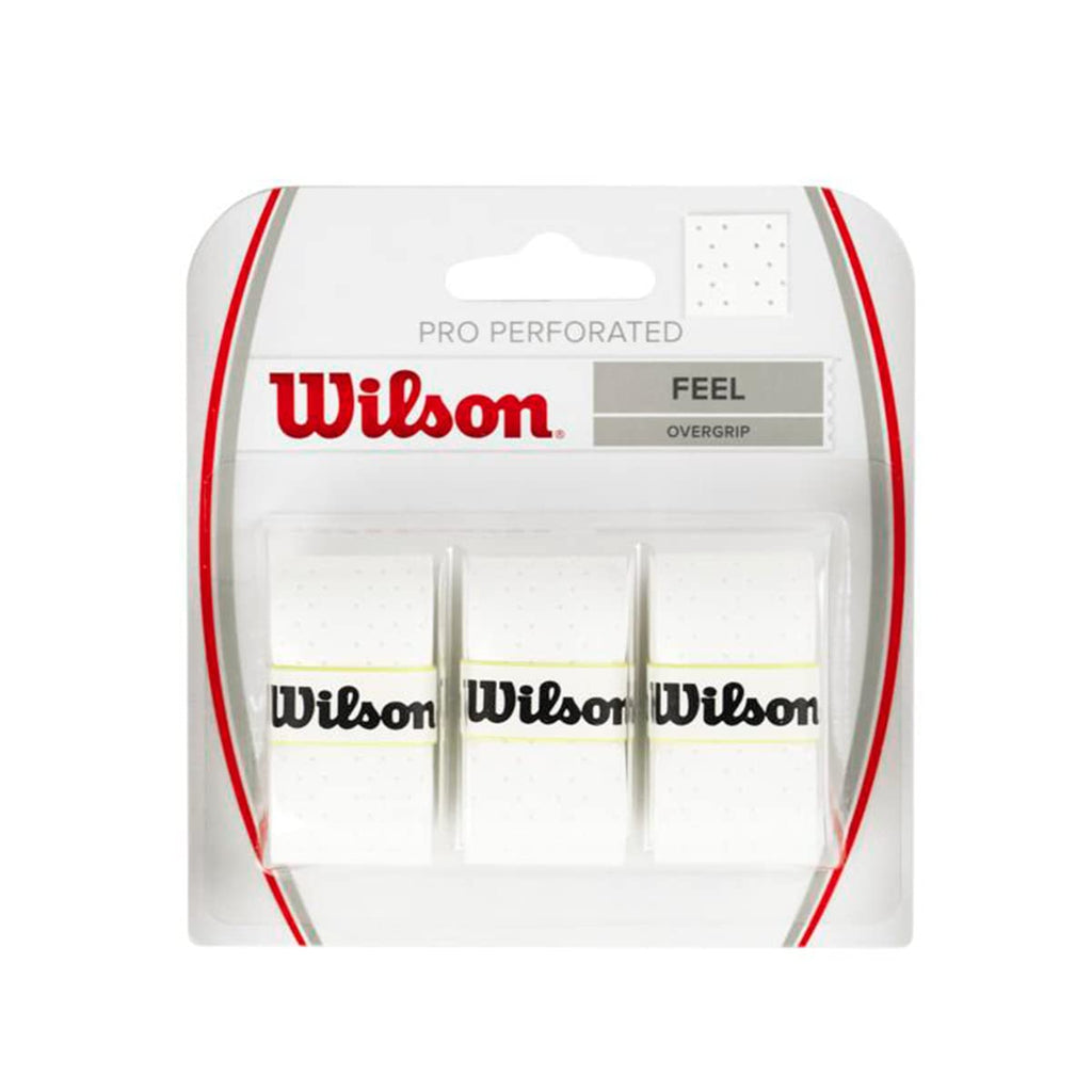 Wilson Perforated Pro Tennis Racquets Over Grip, White