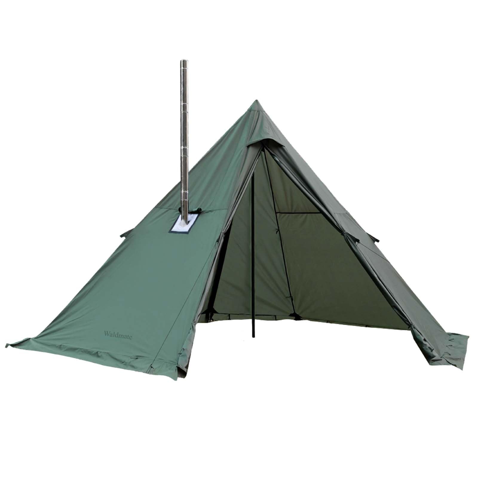 Hot Tent With Stove Jack And Snow Skirt,6.89Ft Standing Room,2~4 Person, Tipi Tent For Family Hiking,Fishing,Hunting,Backpacking