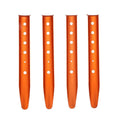 Bluecell 4Pcs Orange Color Aluminum Tent Stakes For Camping In Snow And Sand Tent Boating Hiking Backpacking Picnic Shelter Shad