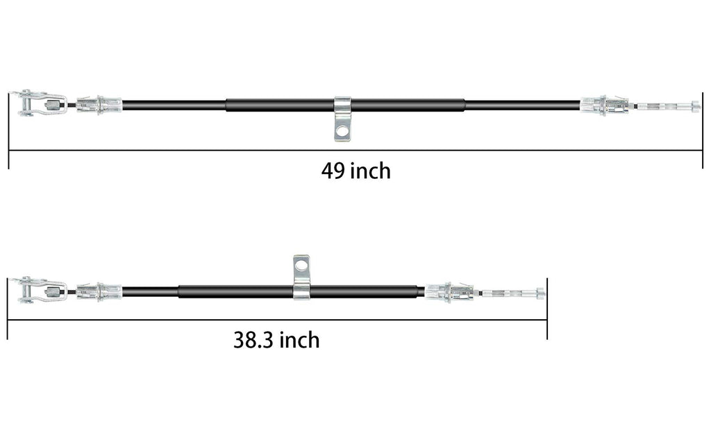 10L0L Golf Cart Brake Cable Set (2Pcs) Fits For Club Car Precedent Replaces Passenger Side & Driver Side For Club Car G&E 2008-U