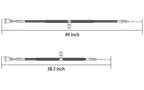 10L0L Golf Cart Brake Cable Set (2Pcs) Fits For Club Car Precedent Replaces Passenger Side & Driver Side For Club Car G&E 2008-U