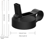 The Mass Wide Mouth Straw Lid Compatibility Most Sports Water Bottle (White)