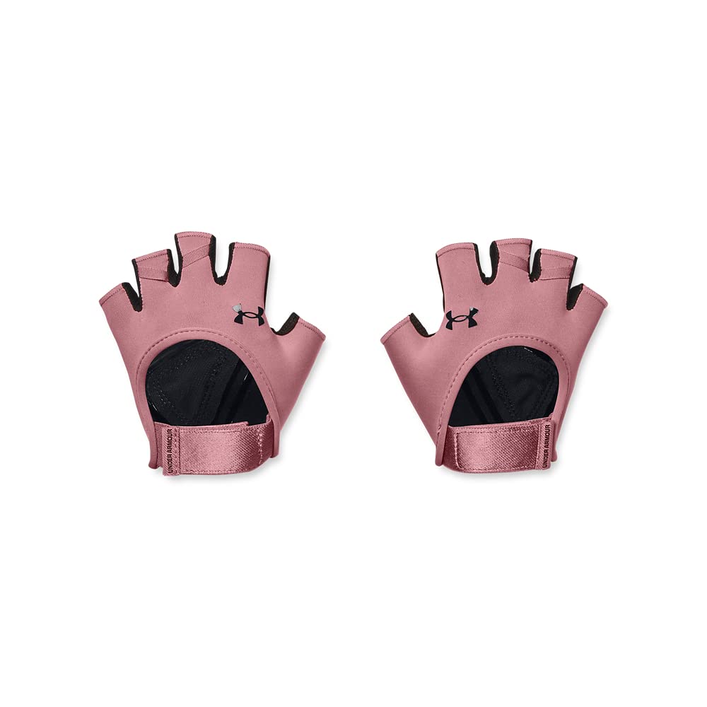 Under Armour WomenS Standard Training Gloves Half Finger, (697) Pink Elixir/Black/Black, Small