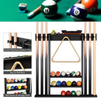 Xcsource Pool Cue Rack Only, Pool Stick Holder Wall Mount, 6 Pool Billiard Stick + Ball Set Wall Cue Rack, Made Of 100% Bamboo W