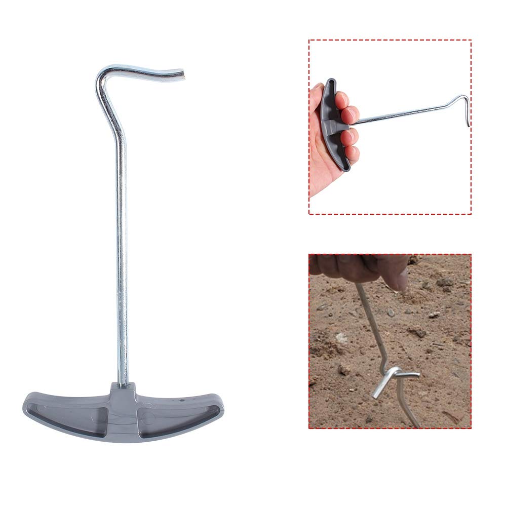 Peg Puller Extractor, Tent Peg Nail Puller Tool, Steel Awning Stakes Hooks Remover Lifter For Camping