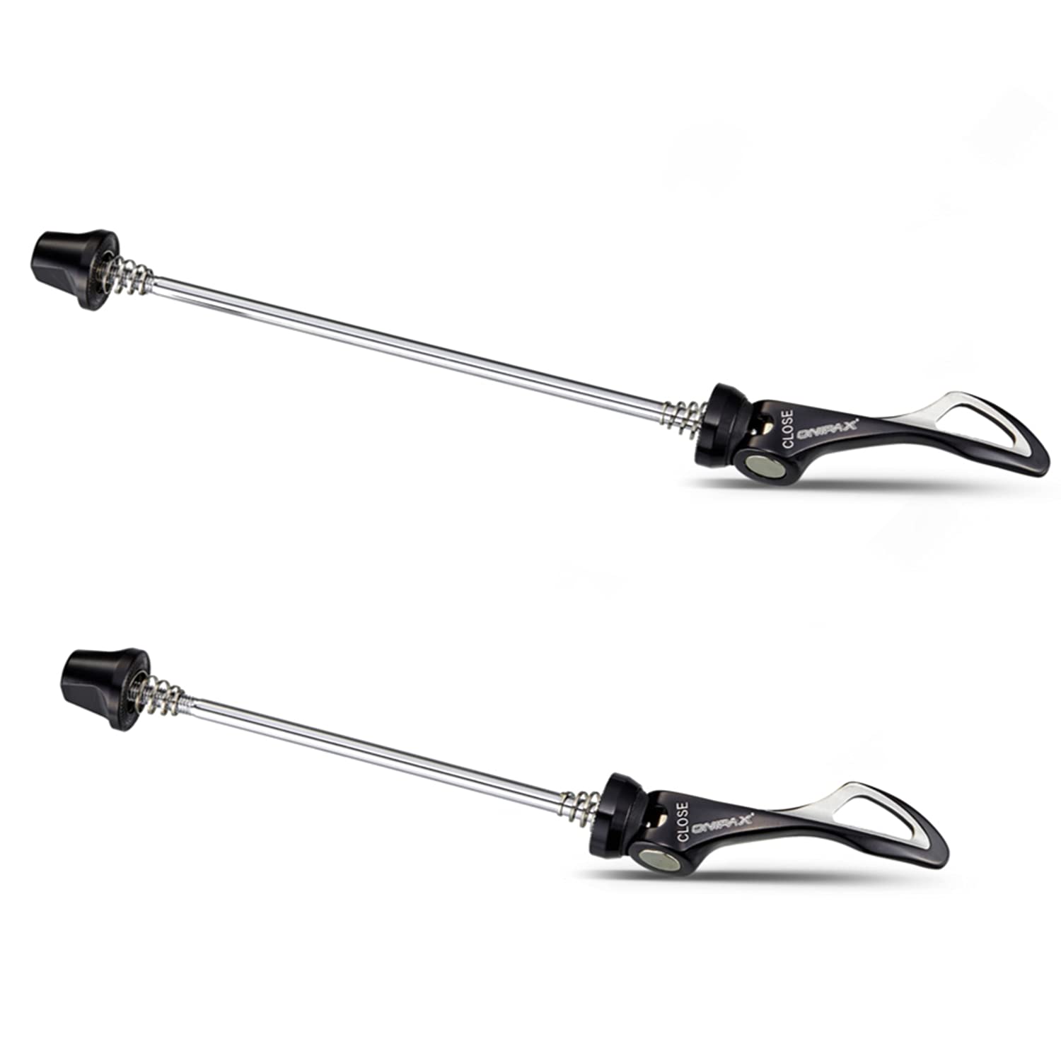 ONIPAX MTB Road Mountain Bicycle Wheel Hub Front and Rear Quick Release Skewer (Black)