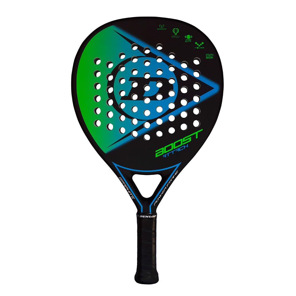 Dunlop Sports Boost Attack Padel Racket, Blackgreenblue