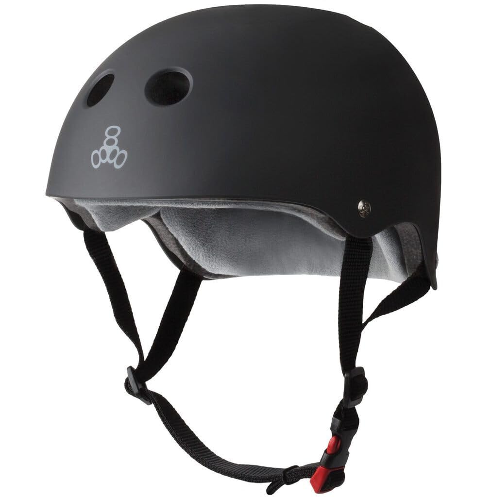Triple Eight The Certified Sweatsaver Helmet For Skateboarding, Bmx, And Roller Skating, White Rubber, X-Small/Small