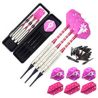 Roobeeo Soft Tip Darts Set For Electronic Dart Board 18/22G Plastic Tip Darts Set With Brass Barrels&Aluminum Shafts, 6 Flights 