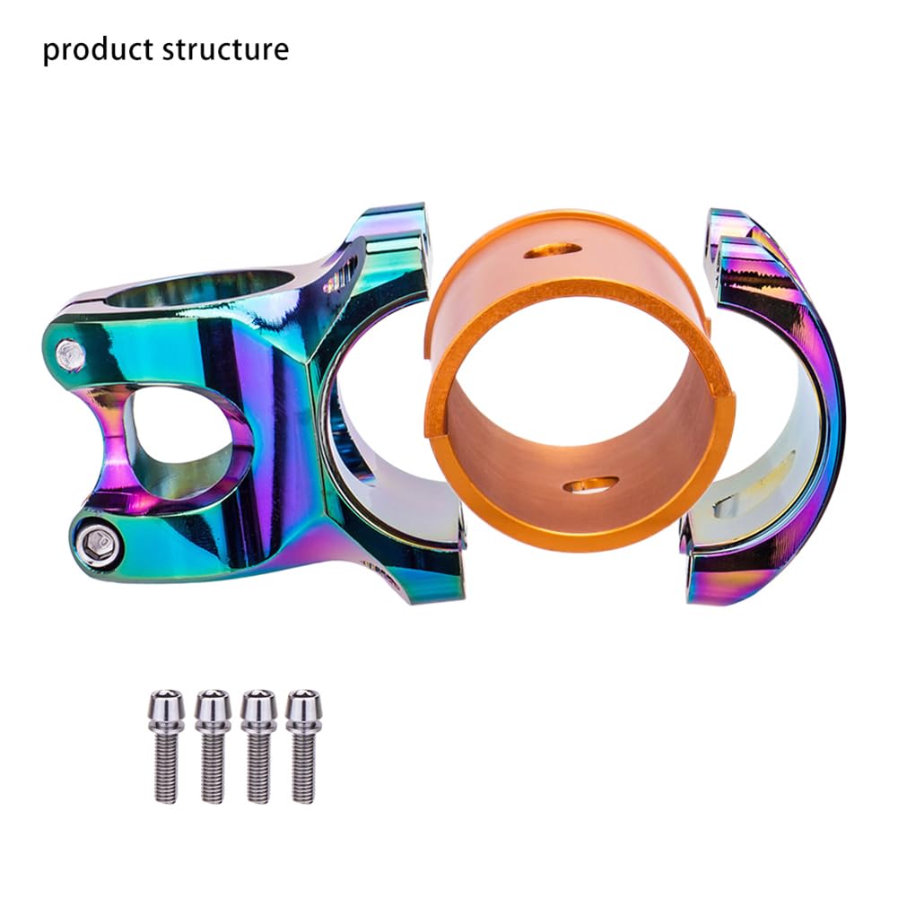 Gaderth 31.8 Mm /35Mm Bike Stems Aluminum Alloy Mountain Bike Short Handlebar Stem For Road Bike Mtb Bmx Fixie Gear Colorful 35M