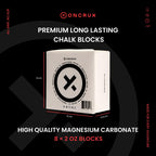 Oncrux Gym Chalk Blocks - Weight Lifting Chalk Block - Workout Chalk For Weightlifting - Hand Chalk For Gymnastics Rock Climbing