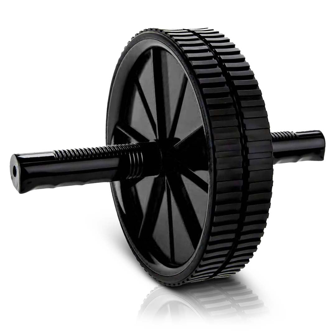 De Jure Fitness Polypropylene Ab Roller for Men Women Ab Wheel Roller (Black)