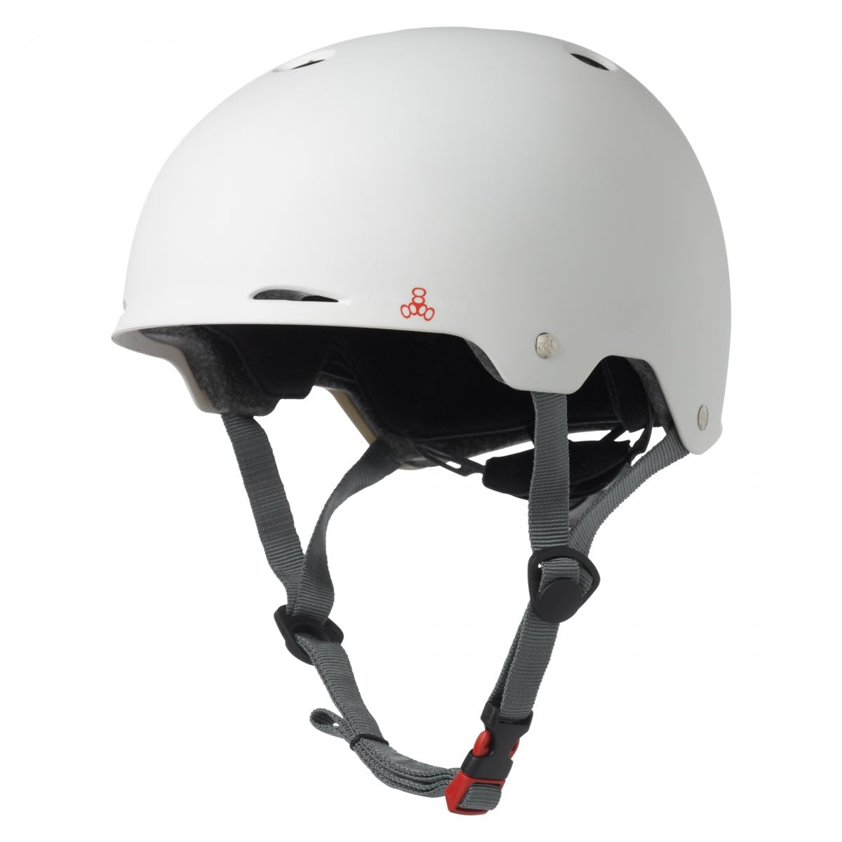 Triple Eight Gotham Dual Certified Helmet for Skateboard, Bike, Roller Skating, Sizes for Adults aand Teens, White Matte, Large/