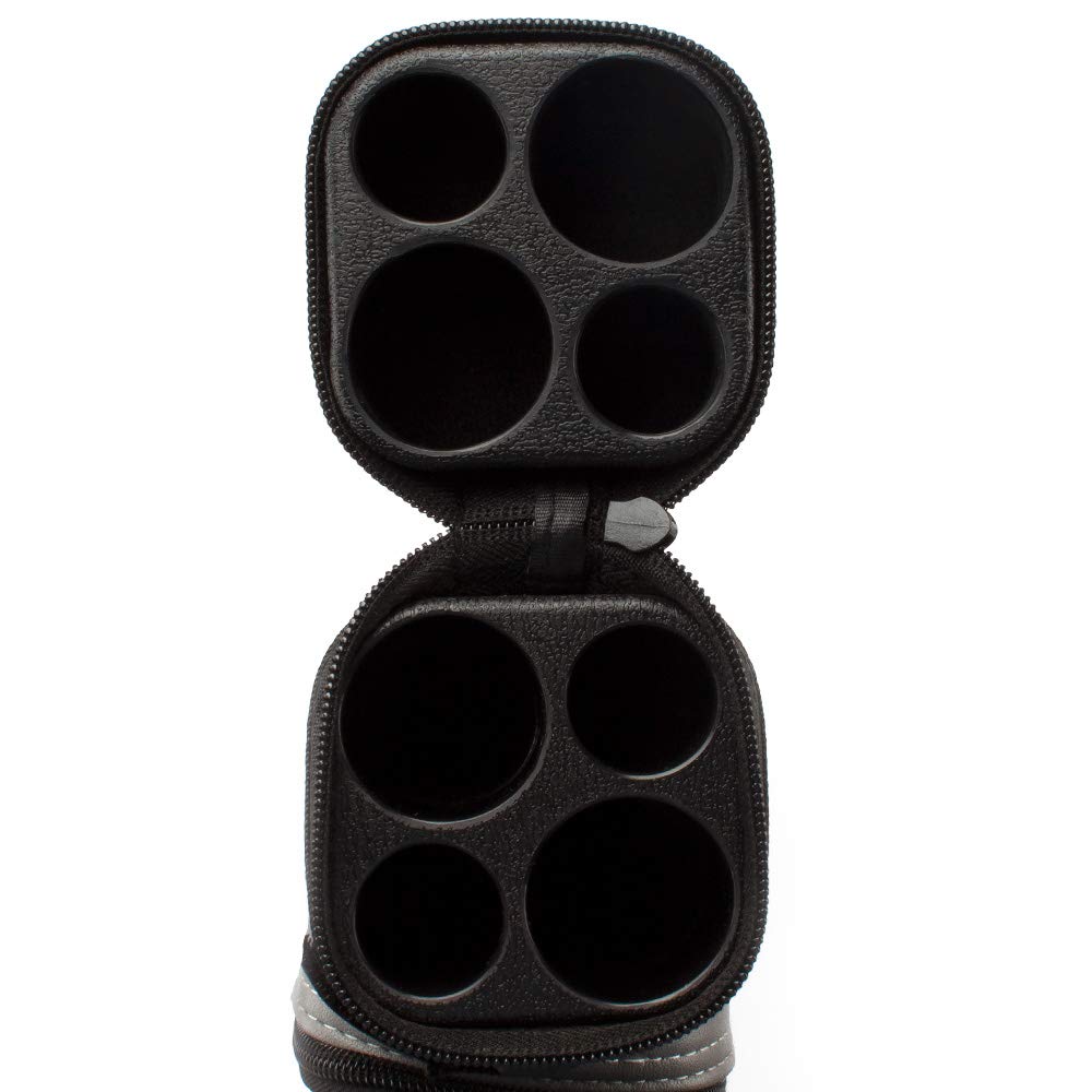 Gse 2X2 Deluxe Hard Billiard Pool Cue Stick Carrying Case, Billiard Cue Case, Billiards Accessories (Square - Grey)