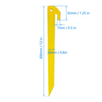 20X Heavy Duty Plastic Tent/Awning Pegs, Tent Stakes, Sand Stakes For Beach, 300Mm / 12Inch Length, Camping Caravan