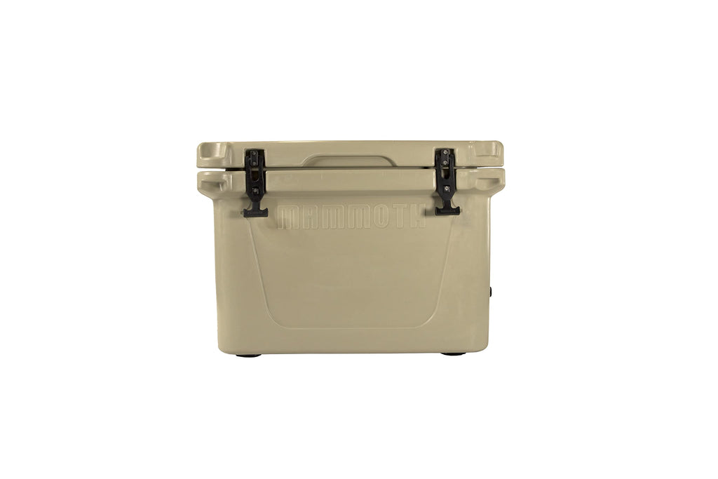 Mammoth Ranger 25 Cooler, Insulated Hard Ice Chest With 25 Quart Capacity, Holds 30 Cans, Great For Boat, Camping, Tan