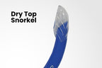 Scuba Choice Scuba Diving Comocean Free Dive Semi Dry Silicone J Snorkel With Splash Guard, Blue
