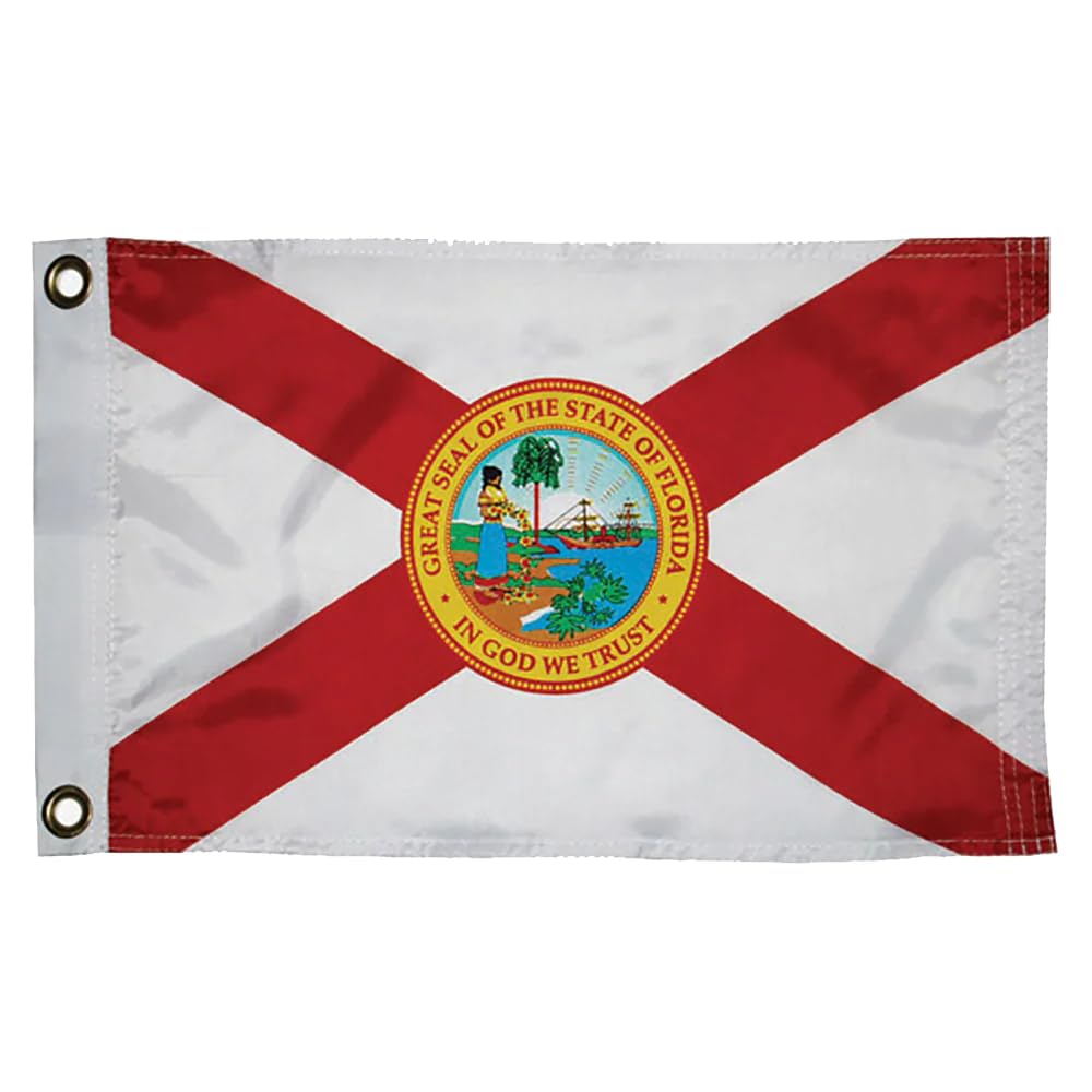 Taylor Made Products Florida State Flag - (12'' X 18'') - Show Off Your Florida State Pride -Screen-Printed Design - Nylon Const