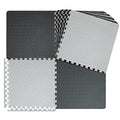 Nasmodo 416 pcs 1 Inch/25mm Gym Floor mat for Heavy Workout Puzzle mat Home Exercise, Gym Equipment mat Interlocking Eva Foam F
