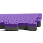 Xspec 1 Extra Thick 48 Sq Ft Reversible Eva Gym Foam Floor Mat Tiles (24 X 24), Steel Pattern, 12 Pcs, Blackpurple