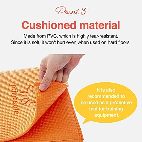Primasole Folding Yoga Travel Pilates Mat Foldable Easy To Carry To Class Beach Park Travel Picnics 4Mm Thick, Marble Blue