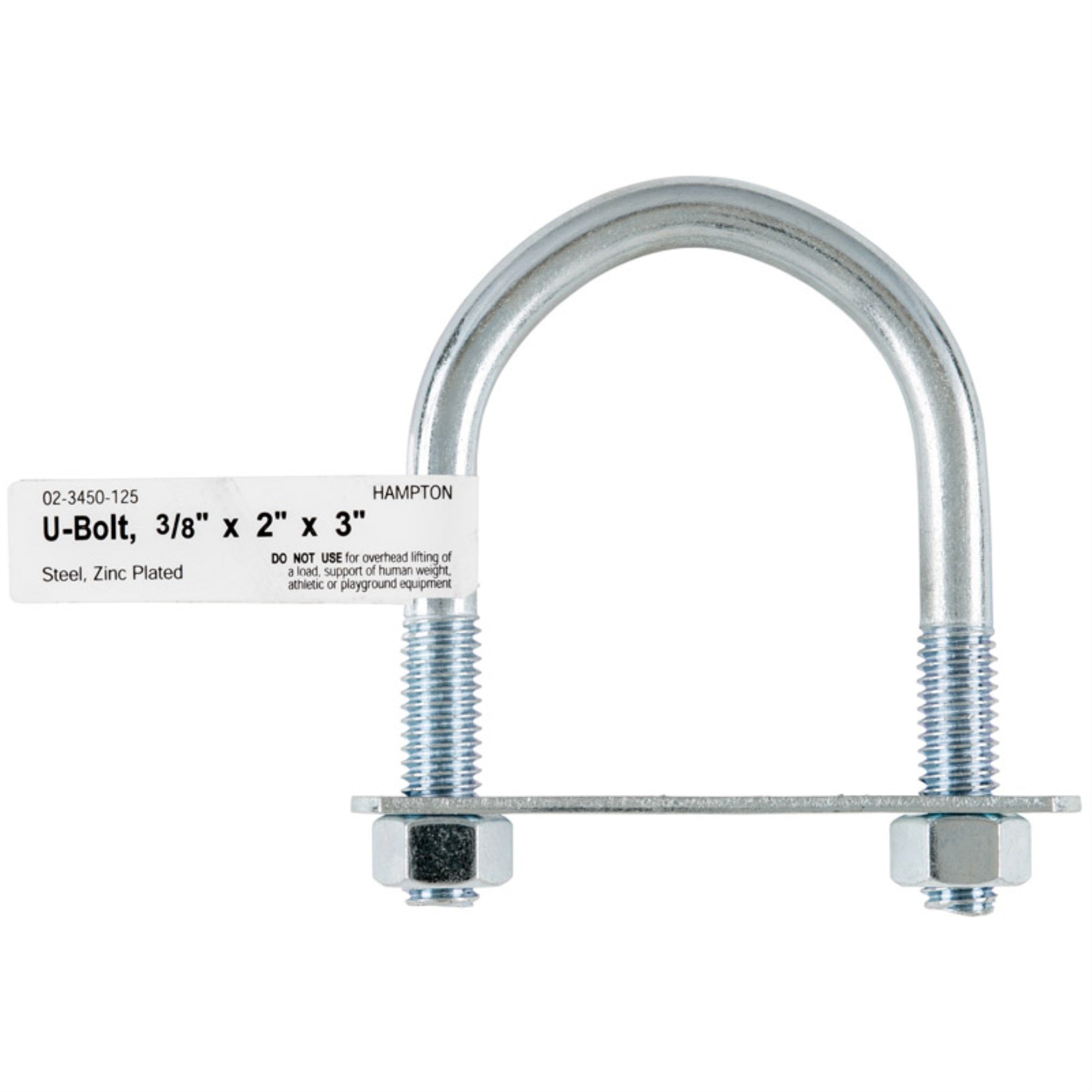 Bolt U 3/8''''X2''''X3'''' (Pack Of 10)