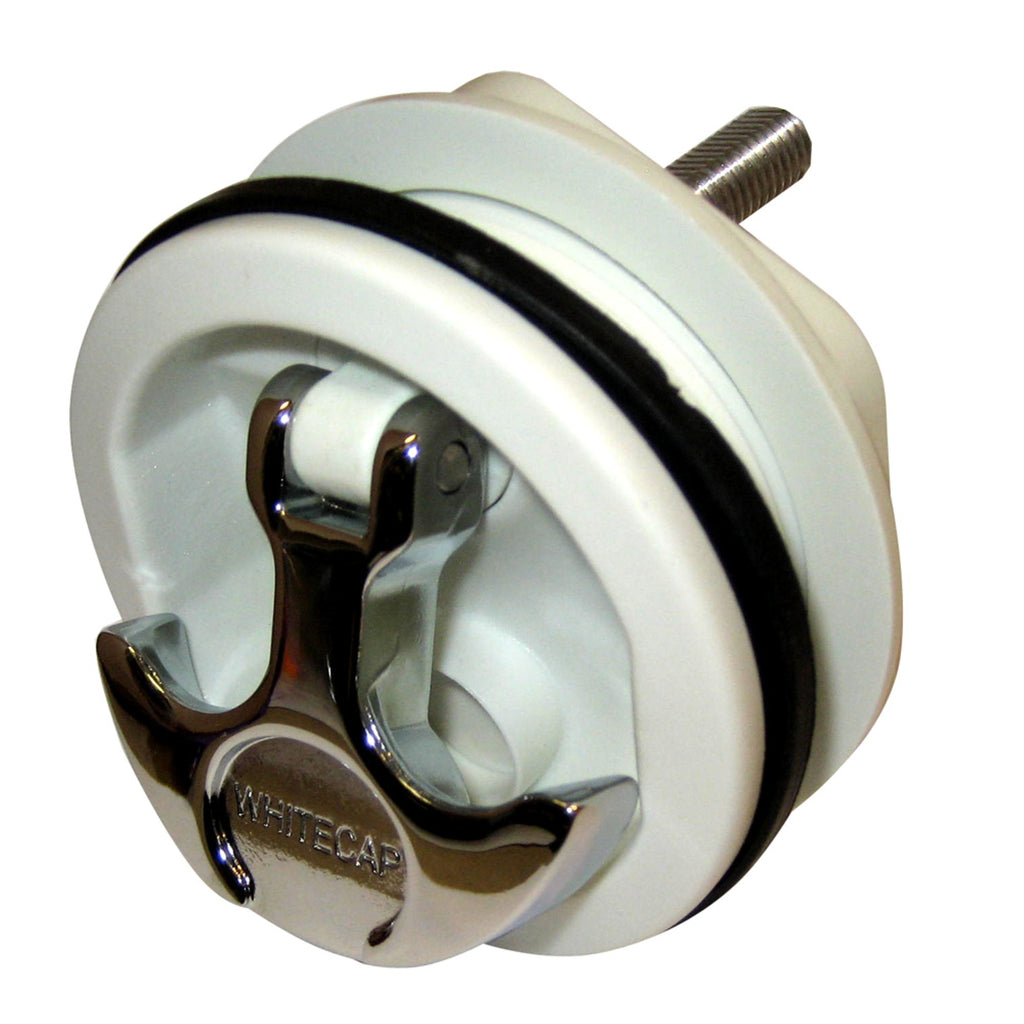 Whitecap T-Handle Latch Cp Zamac/White Nylon No Lock