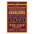 Cleveland Cavaliers Sign 11x17 Wood Established Design