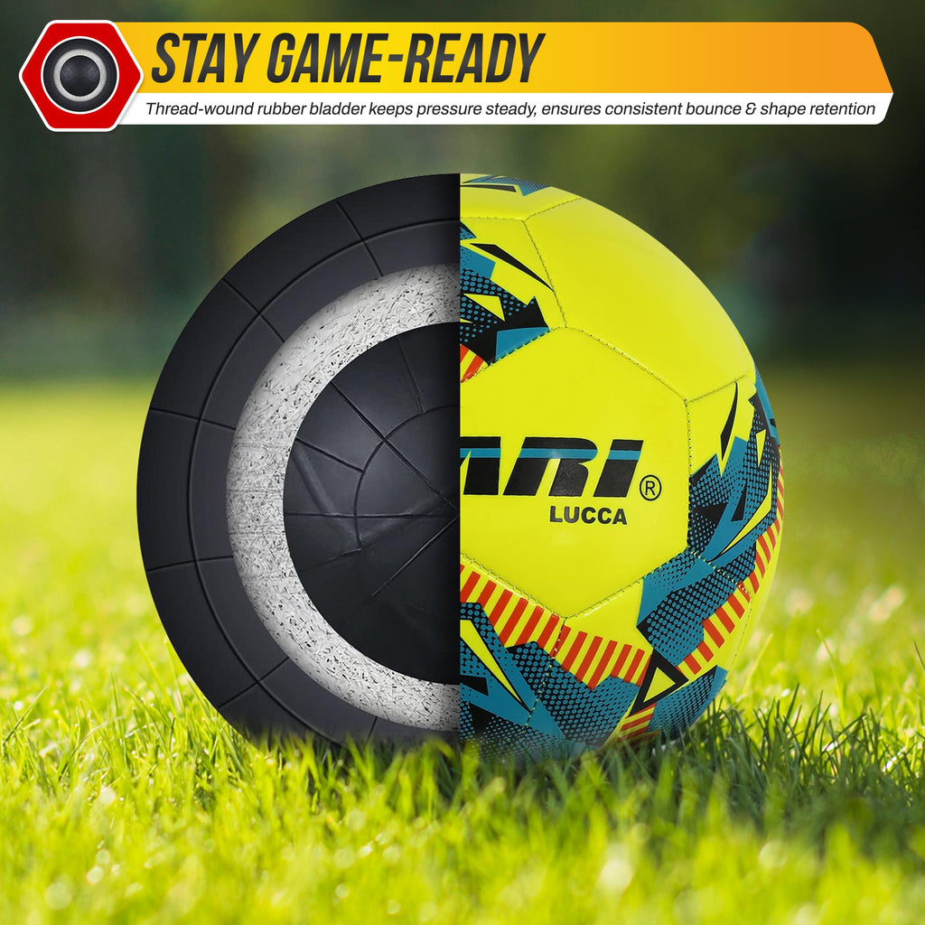 Vizari Lucca Yellow Soccer Ball