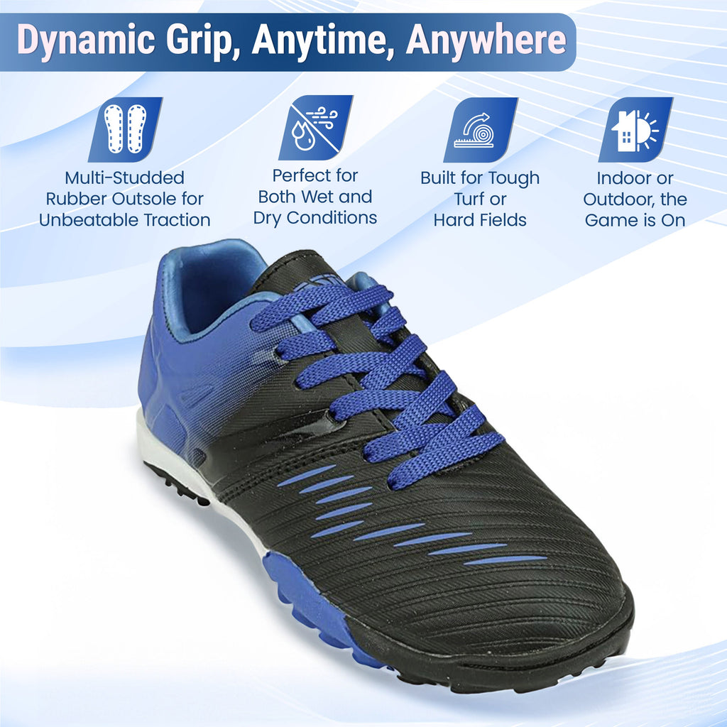 Liga Turf Soccer Shoes - Blue/Black - Vizari Sports