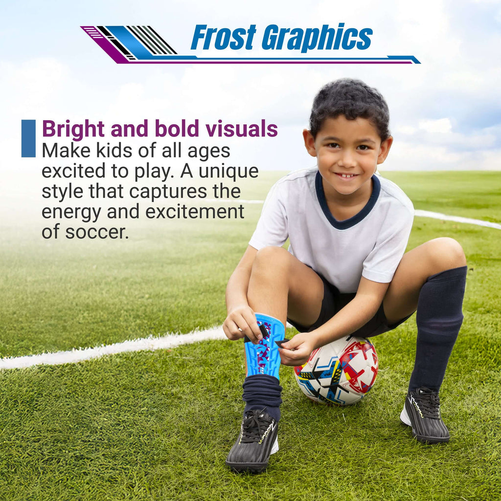 Vizari Frost Youth Soccer Shin Guards – Blue/Maroon
