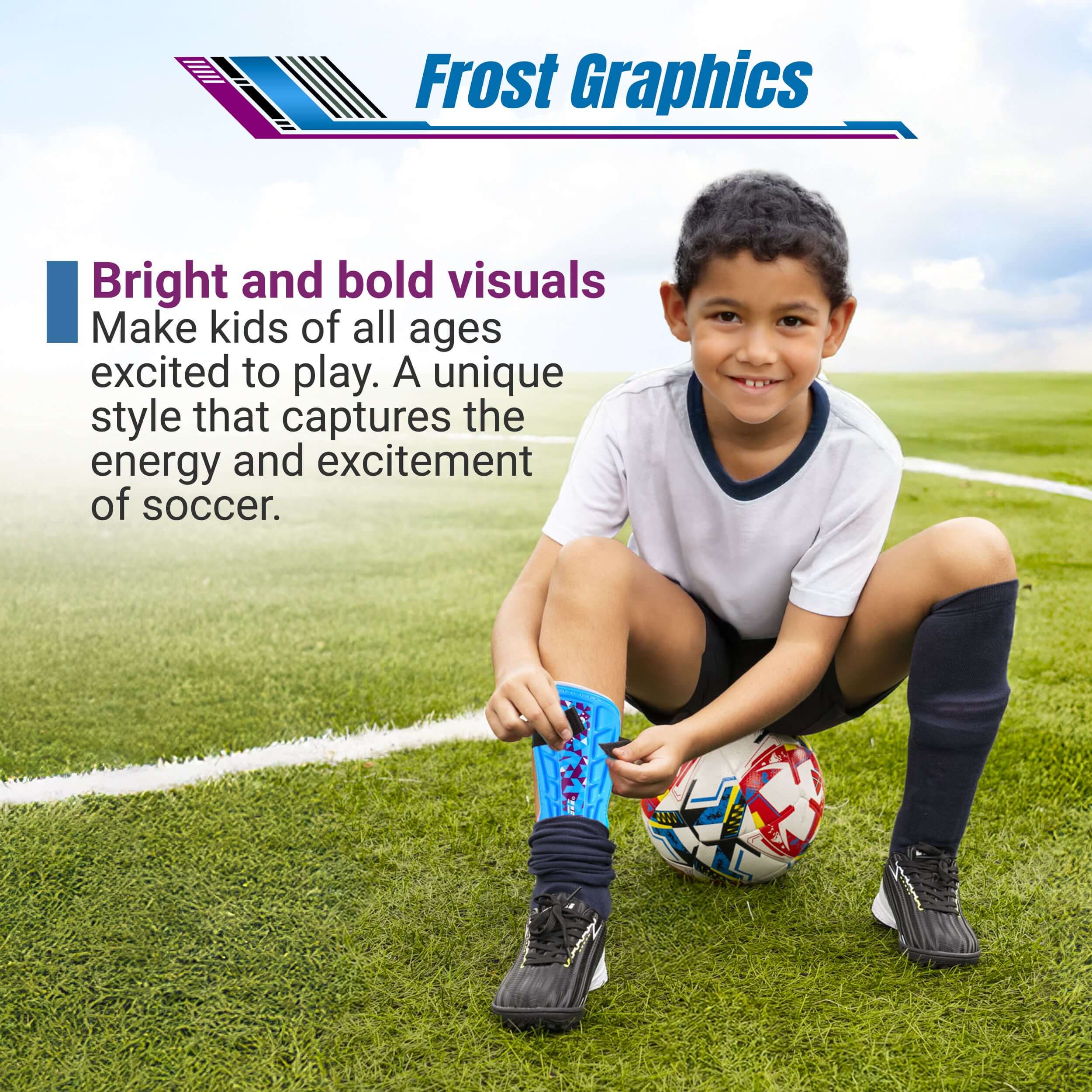 Vizari Frost Youth Soccer Shin Guards – Blue/Maroon