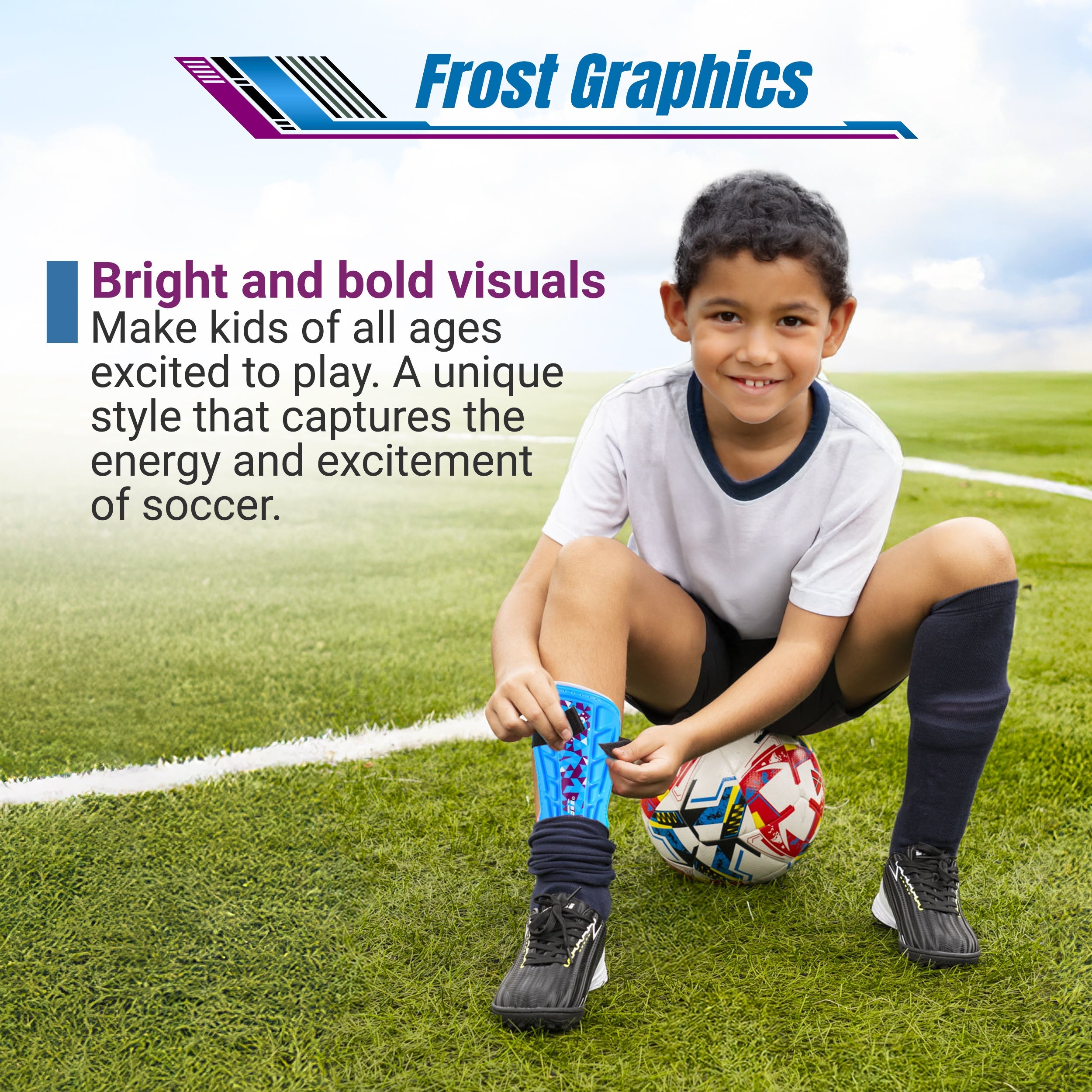 Frost Soccer Shin Guard-Blue/Maroon - Vizari Sports
