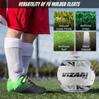 Loma Velcro Firm Ground Soccer Cleats - Black/Green - Vizari Sports