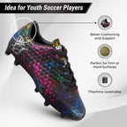Zodiac JR. Firm Ground Soccer Shoes -Black - Vizari Sports