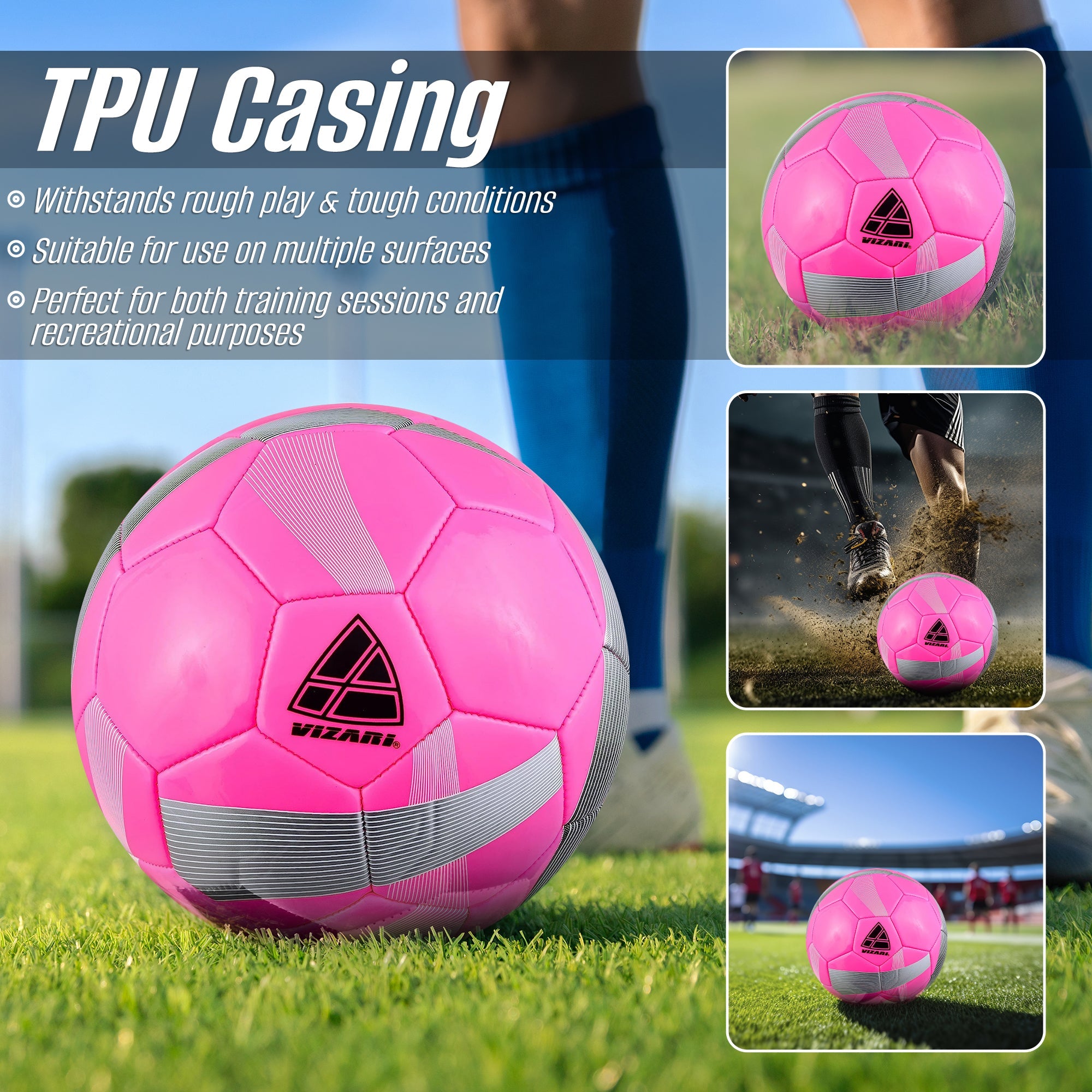 Vizari Hydra Pink Soccer Ball