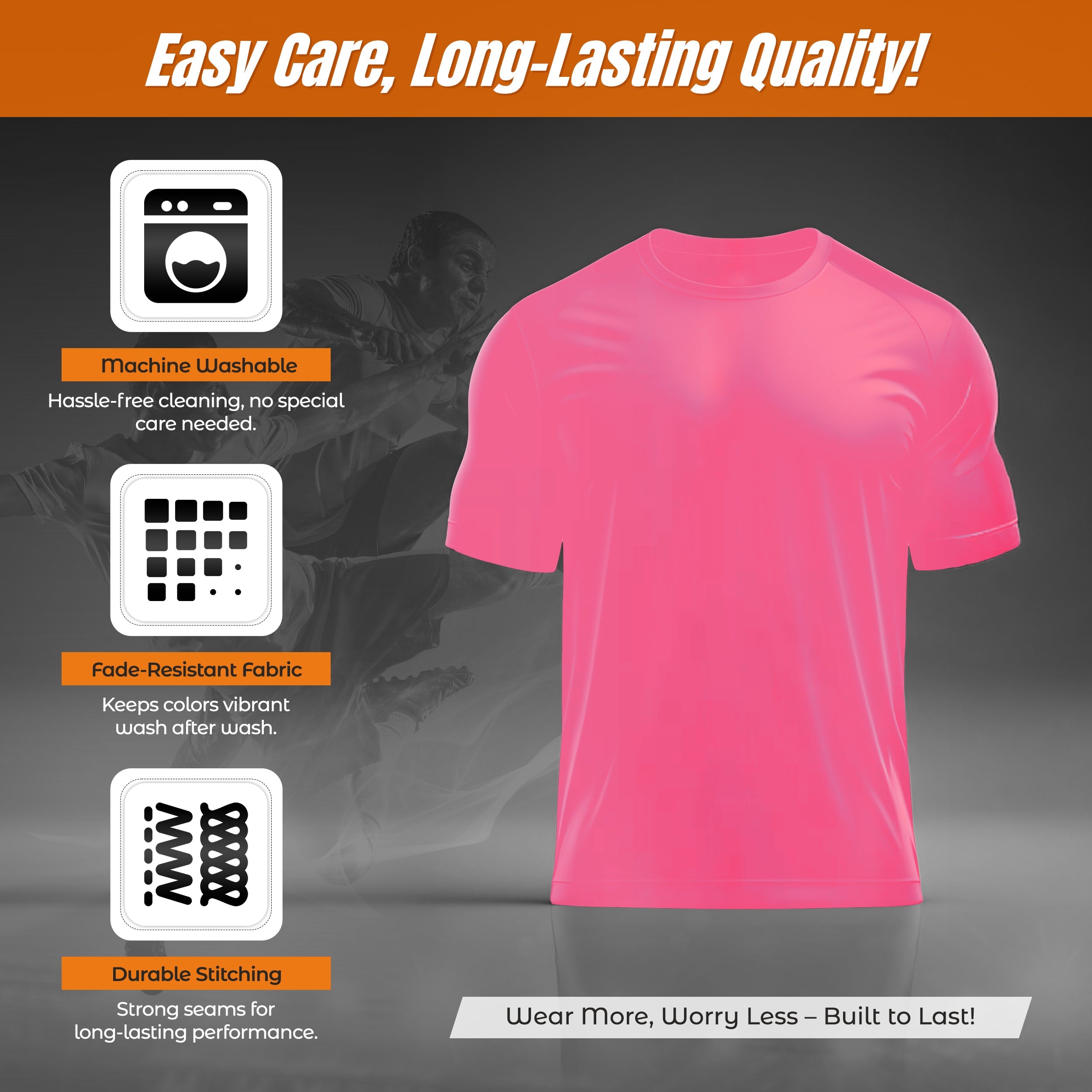 Performance T-Shirt-Neon Pink - Vizari Sports