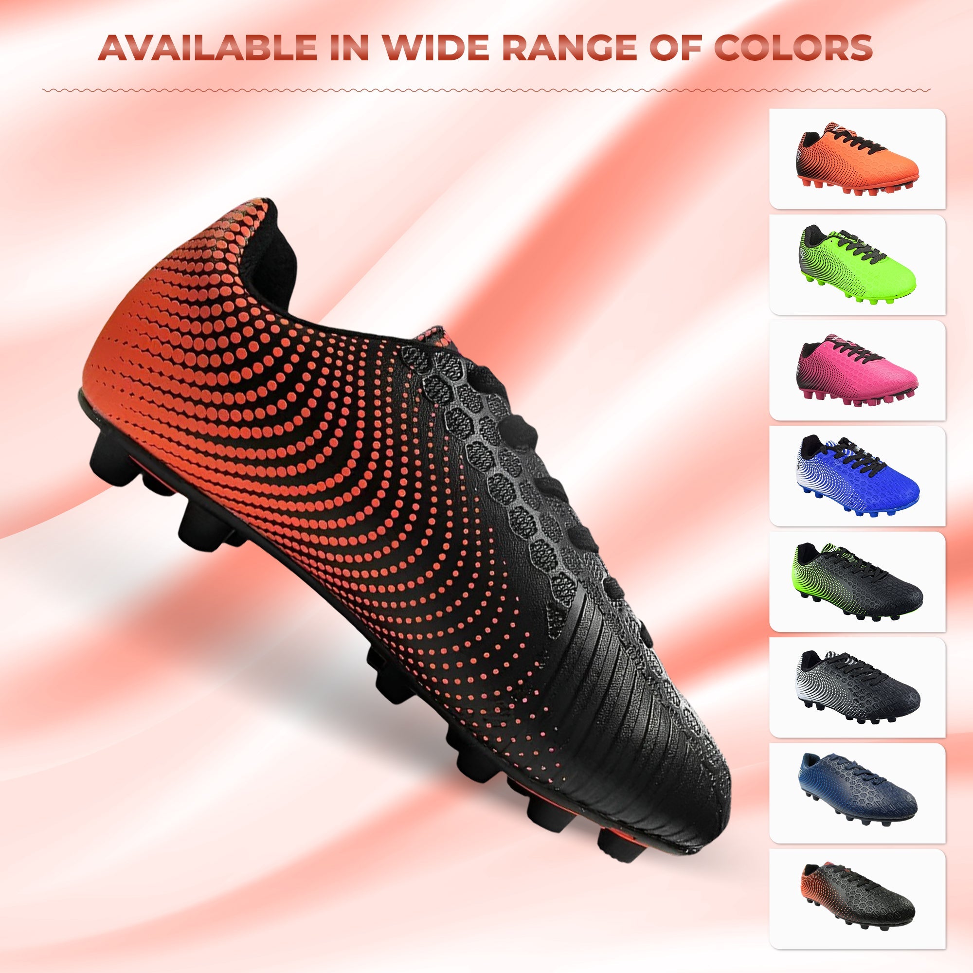Vizari Stealth Firm Ground Soccer Shoes – Black/Orange