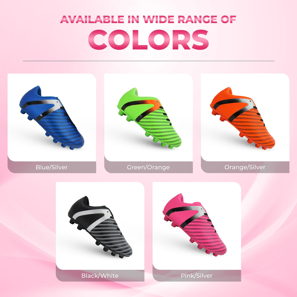 Vizari Impact Firm Ground Soccer Shoes – Pink/Silver
